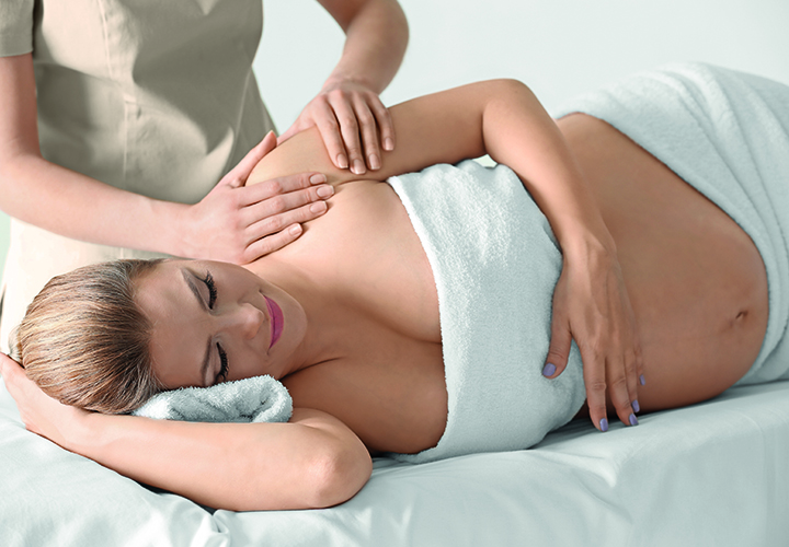 Körpermassage für Schwangere (ohne Aroma-Öl)