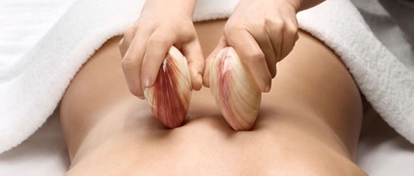 Lava-Shell-Körpermassage